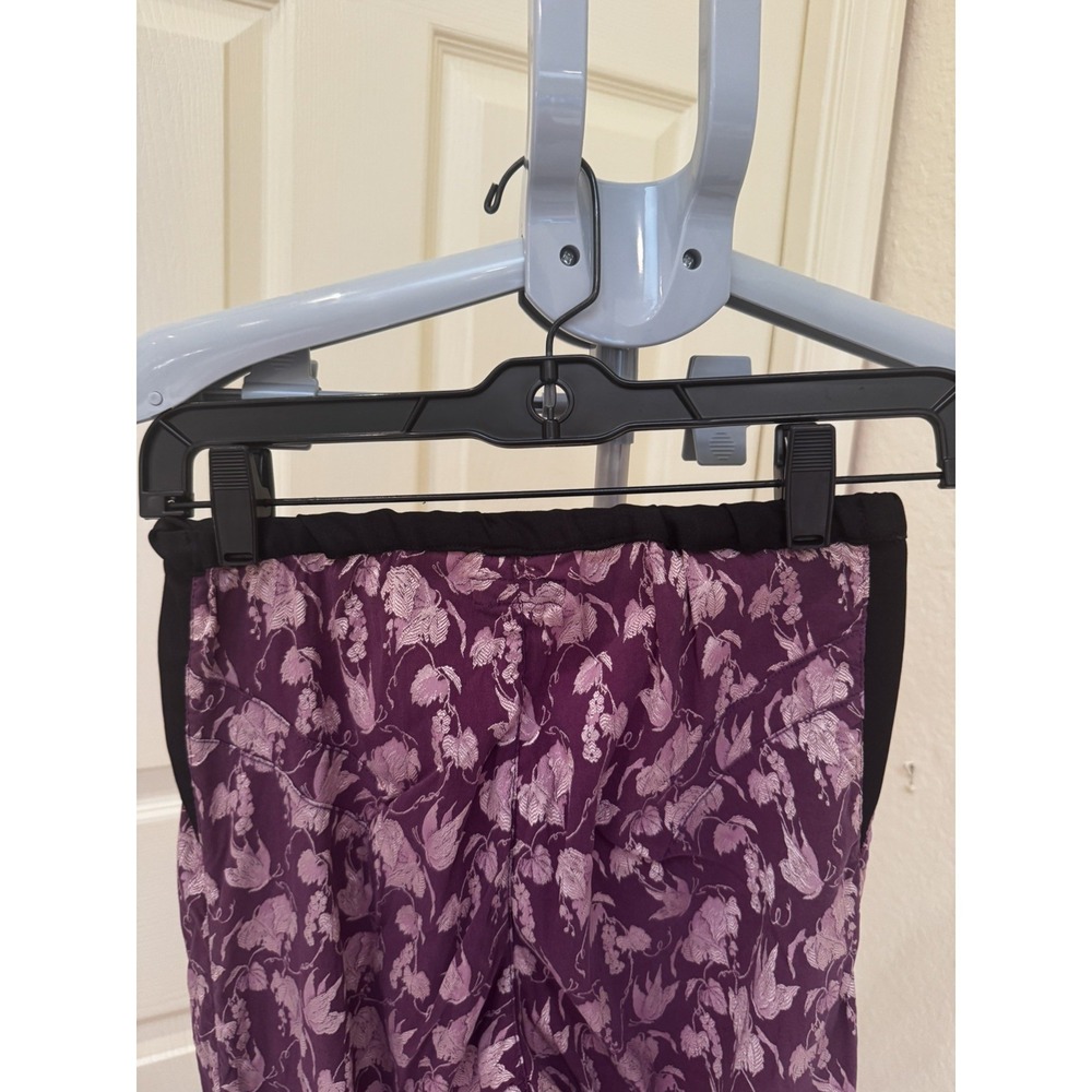 VOYAGE Invest in the Original Purple Floral Print Pants. Sz S - Picture 4 of 8
